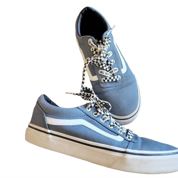Vans Slate Blue checkered laces sneakers - Picture 2 of 6